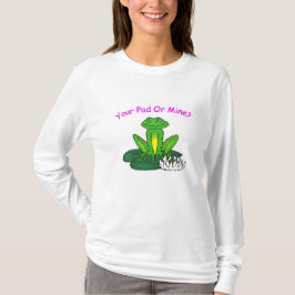 Your Pad or Mine - 女性用ホワイトロングスリーブ Tシャツ