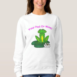 Your Pad or Mine - Women's White Long Sleeve スウェットシャツ