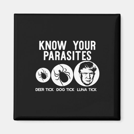 Your ParaitesアンチトランプTシャツクリーおもしろいプ マグネット (正面)