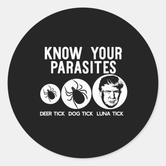 Your ParaitesアンチトランプTシャツクリーおもしろいプ ラウンドシール (正面)