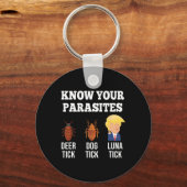 Your Parastitesアンチトランプルナおもしろいティックレジスト キーホルダー (正面)