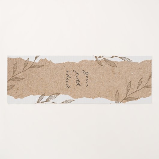 Your path ahead on a brown and white ヨガマット (正面(横))