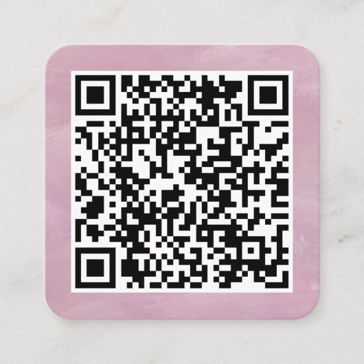 Your Personal QR Code Linked to Your URL  スクエア名刺 (正面)