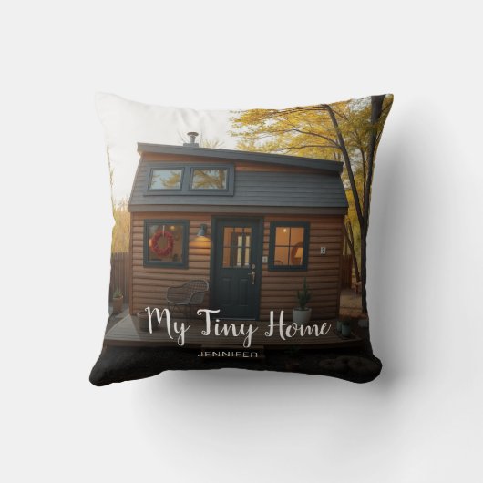 Your personal Tiny Home monogram name クッション (裏面)
