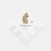 Your Pet Cat Photo Custom Wedding  縁ありカクテルナプキン (角)