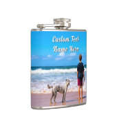 Your Pet Photo Flask Personalized Text フラスク (右)