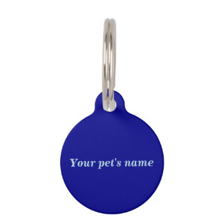 Your Pet’s Name on Blue Round Pet Tag ペット　ネームタグ