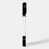 Your Pet's Photo フェイク On Black Marble & Name Case-Mate iPhoneケース (裏面 / 右)