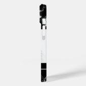 Your Pet's Photo フェイク On Black Marble & Name Case-Mate iPhoneケース (裏面 / 左)