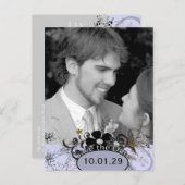 YOUR Photoで日付を保存する – Lavender 案内ポストカード (正面/裏面)