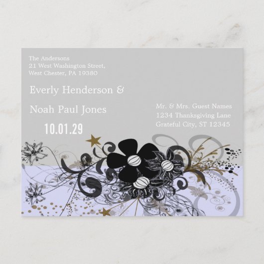 YOUR Photoで日付を保存する – Lavender 案内ポストカード (裏面)