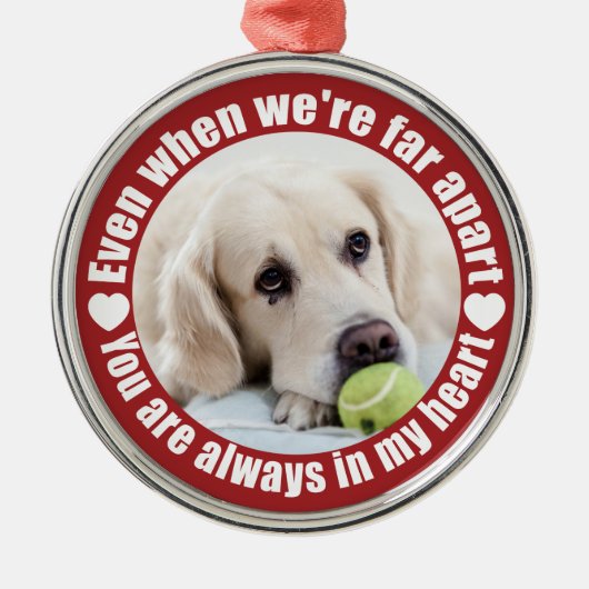 YOUR PHOTOファーアパートラブカスタムオーナメント メタルオーナメント (正面)