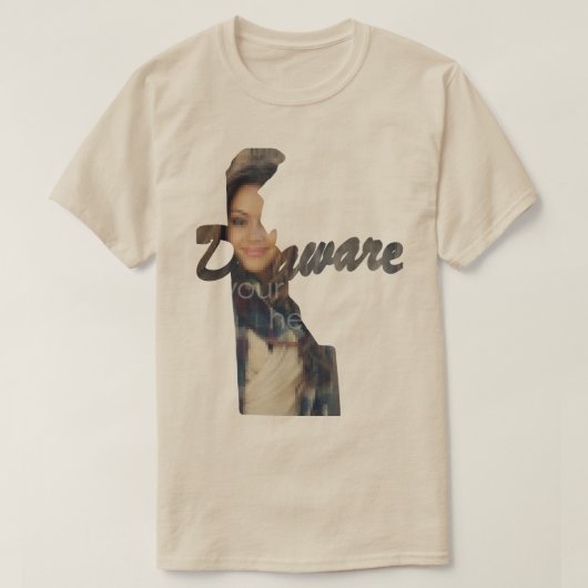 YOUR PHOTO州Of Delaware Shape T-Shirt Tシャツ (デザイン正面)