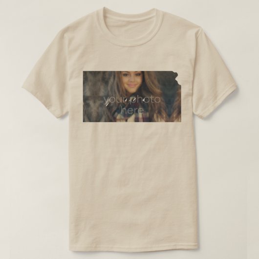 YOUR PHOTO州Of Kansas Shape T-Shirt Tシャツ (デザイン正面)