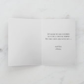 Your Photo エレガント Gray ストライプの Cat Companity Card カード (内部)