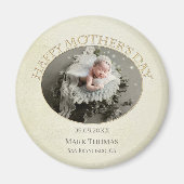 Your Photo エレガント Mother's Day Magnet マグネット (正面)