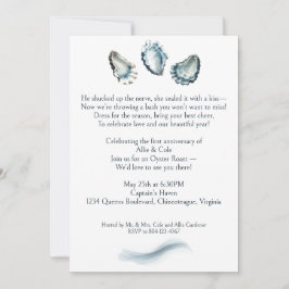 Your Photo エレガント Oyster Roast 1周年記念 招待状