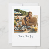 Your Photo エレガント Oyster Roast 1周年記念 招待状 (裏面)