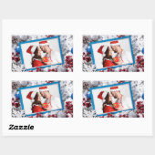 YOUR PHOTO カスタム HOLIDAYスタンプ 長方形シール (シート)