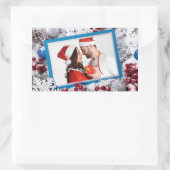 YOUR PHOTO カスタム HOLIDAYスタンプ 長方形シール (バッグ)