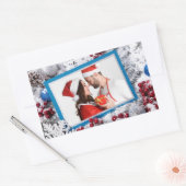 YOUR PHOTO カスタム HOLIDAYスタンプ 長方形シール (封筒)