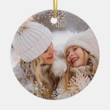 Your Photo モダン Pastel Snowflakes