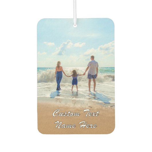 Your Photo Air Freshenerとカスタム文字名 カーエアーフレッシュナー (正面)