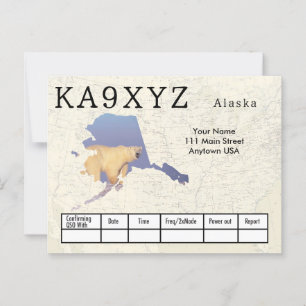 Your Photo Alaska Shapes切り出しカスタムQSL ポストカード