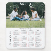 Your Photo and Name 2026 Calendar マウスパッド (正面)