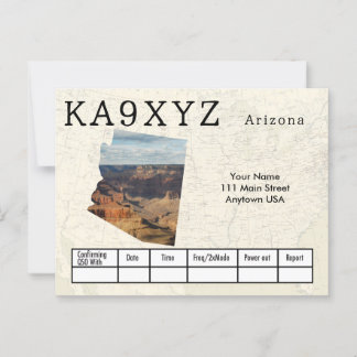 Your Photo Arizona Shapes切り出しカスタムQSL ポストカード