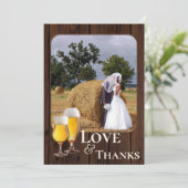 Your Photo Beer Themedの結婚サンキューカード セーブザデート (スタンド正面)