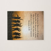 Your Photo Bible Verse Romans 8:28 ジグソーパズル (横)
