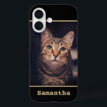 Your Photo Black and モダン金ゴールドLOVE エレガント iPhone 16ケース<br><div class="desc">Samsungエレガント Galaxy S9携帯電話にモダンスタイルを追加しスタイリッシュて、写真のケカスタムースを追加。黒と金ゴールドのデザインは、あなたの写真、トレンディータイプライターのスタイル"LOVE"を特徴とあなたのパーソナライズされた写真の名前をフレーミングカスタム。文字とイメージはシンプルすべてカスタマイズの好まもししい削除。家族、友人、カップル、結婚ベビー、子供、ペット、休暇などの写真で使用するのに最適。なお、金ゴールドは箔ではなく非金属印刷色である。</div>