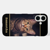 Your Photo Black and モダン金ゴールドLOVE エレガント Case-Mate iPhoneケース (裏面 (横))