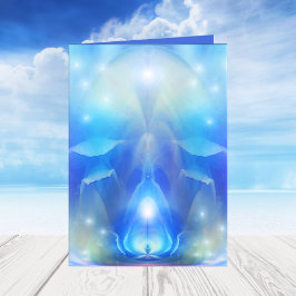 Your Photo Blue Wings Angel Holiday Card シーズンカード