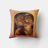 Your Photo Boho Loveヴィンテージデザイン枕 クッション (裏面)