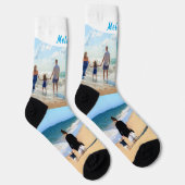Your Photo Collage Socksとカスタム文字 ソックス (右)
