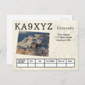 Your Photo Colorado Shapes切り出しカスタムQSL ポストカード (正面/裏面)