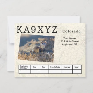 Your Photo Colorado Shapes切り出しカスタムQSL ポストカード