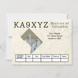 Your Photo District of Columbia切り出しQSL ポストカード