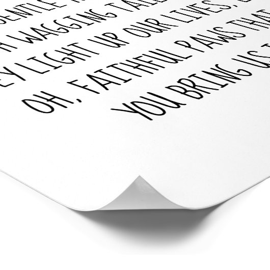 Your Photo Dogの詩 ポスター (角)