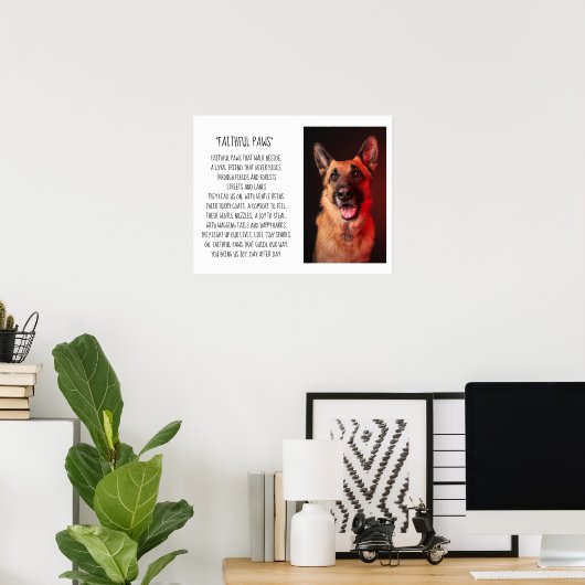 Your Photo Dogの詩 ポスター (ホームオフィス)