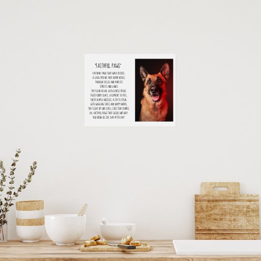 Your Photo Dogの詩 ポスター (キッチン)