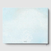 Your Photo Dusty Blueフローラデザイン結婚ズゲスト ゲストブック (裏面)