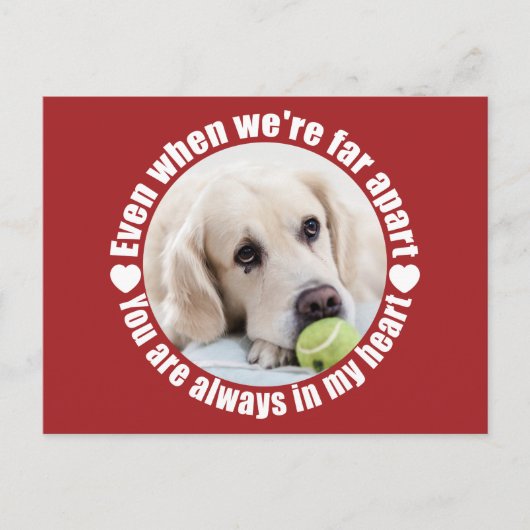 YOUR PHOTO Far Apart Loveはがきカスタム ポストカード (正面)