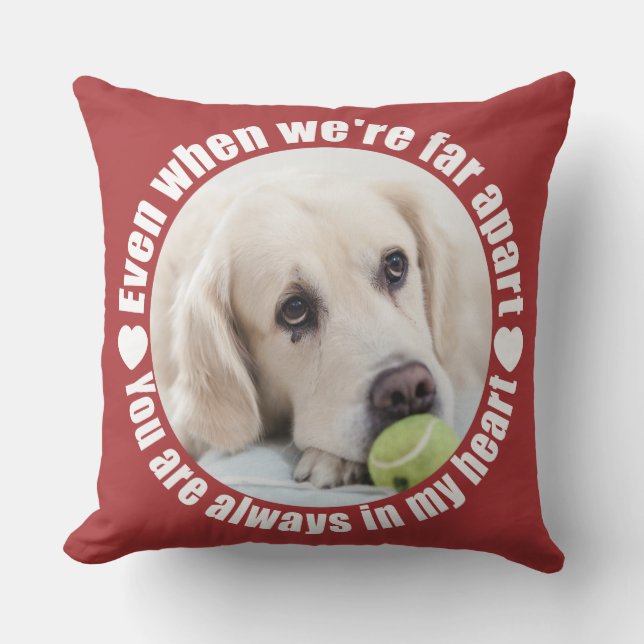 YOUR PHOTO Far Apart Love装飾用クッション クッション (正面)