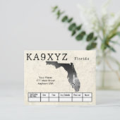 Your Photo Florida Shapes切り出しカスタムQSL ポストカード (スタンド正面)