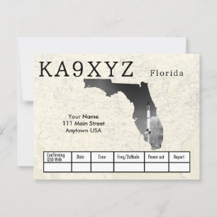 Your Photo Florida Shapes切り出しカスタムQSL ポストカード
