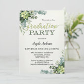 Your Photo Greeneryスクリプトの卒業招待状 招待状 (スタンド正面)