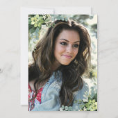 Your Photo Greeneryスクリプトの卒業招待状 招待状 (裏面)